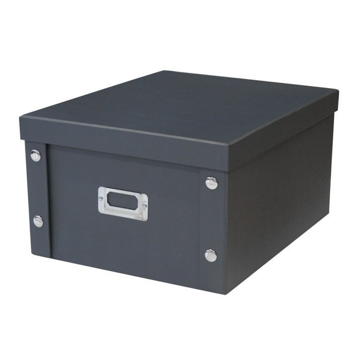 Boîte A4 carton gris anthracite - Classement