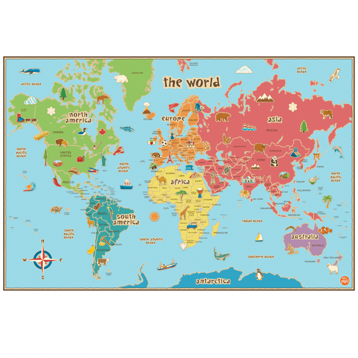 description visuwall affiche carte du monde ref 46479 mise ...