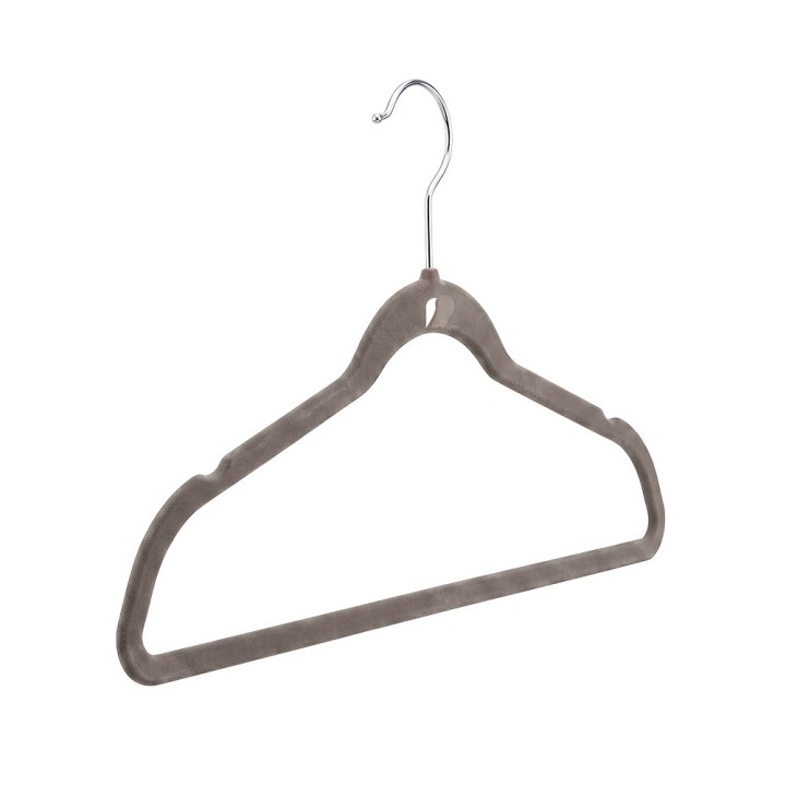 Cintres en velours gris - lot de 4