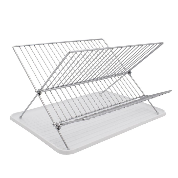 Egouttoir en inox et plastique transparent- Rangement cuisine
