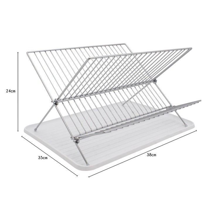 Egouttoir en inox et plastique transparent- Rangement cuisine