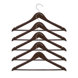 Lot de 5 cintres en bois naturel