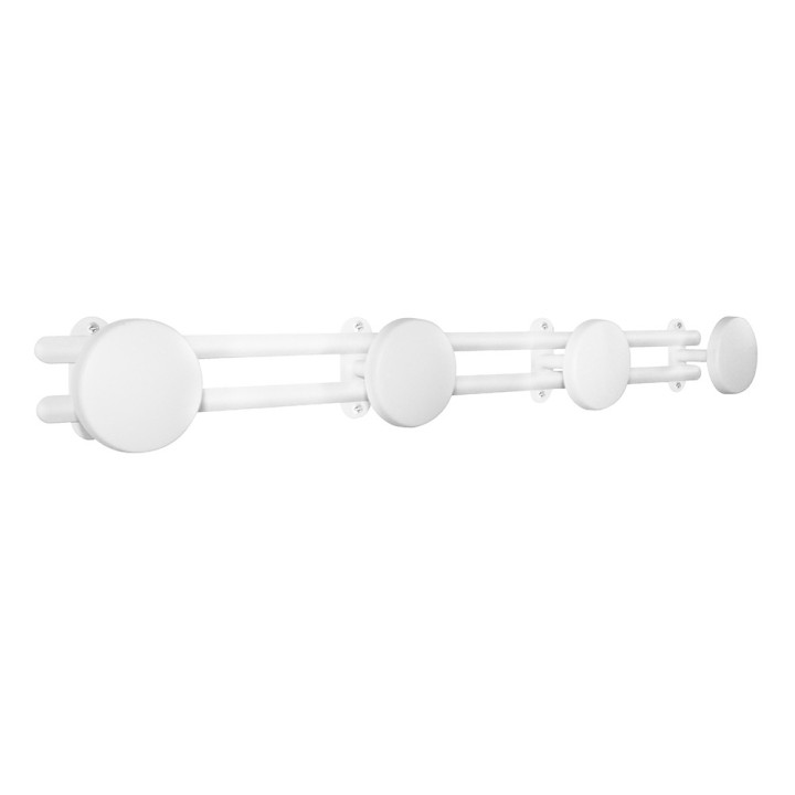 Patère 4 crochets métal blanc