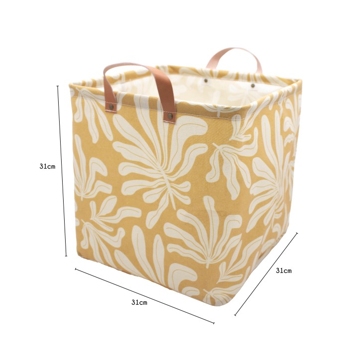 Panier de rangement jaune - 31x31x31