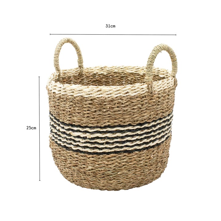 Petit panier rayé - Rangement multicolore