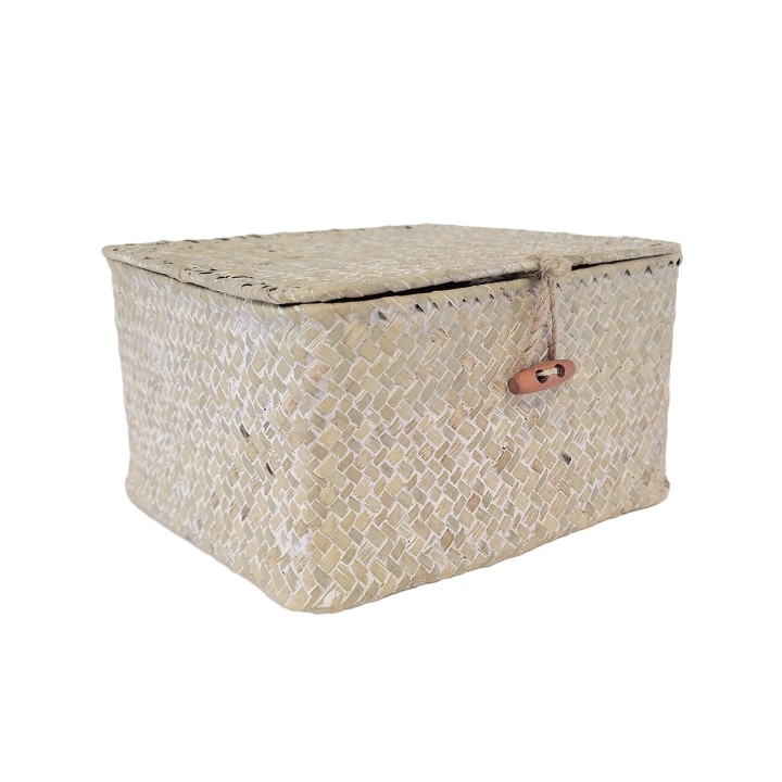 Panier ovale avec couvercle - 20x20x11