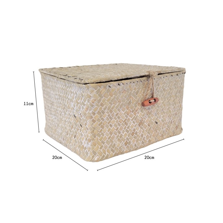 Panier ovale avec couvercle - 20x20x11