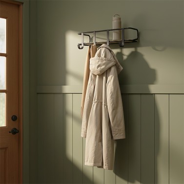 Étagère murale porte-manteau