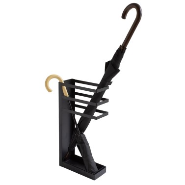 Porte-parapluie en métal noir ajouré