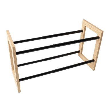 Range-chaussures extensible en bois noir