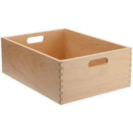 Bac de rangement en bois léger de hêtre - 15x38x25 cm