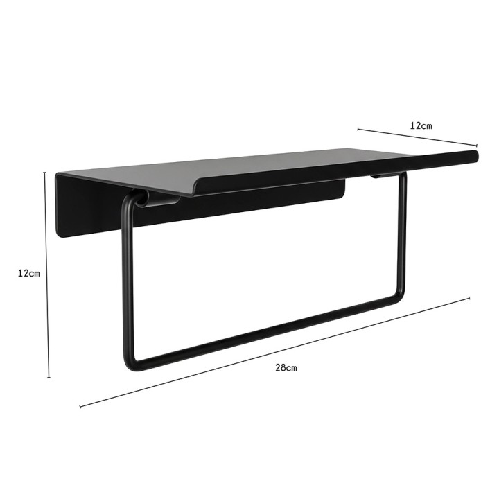 Étagère porte-serviette en métal 28cm