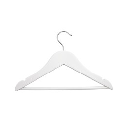 Lot de 4 cintres en bois blanc