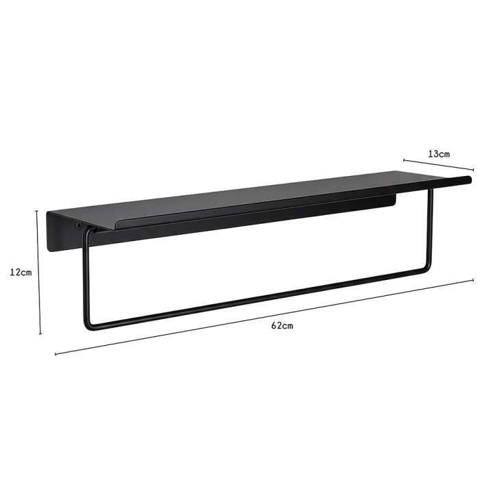 Étagère porte-serviette en métal - 62cm