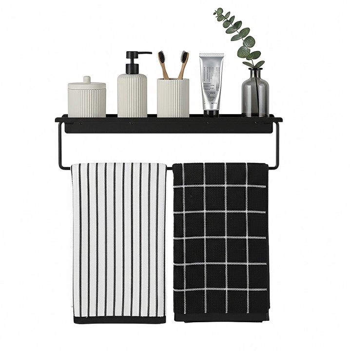 Étagère porte-serviette en métal - 62cm