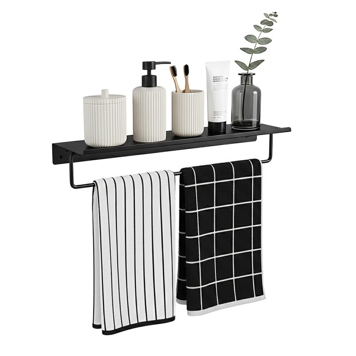 Étagère porte-serviette en métal - 62cm