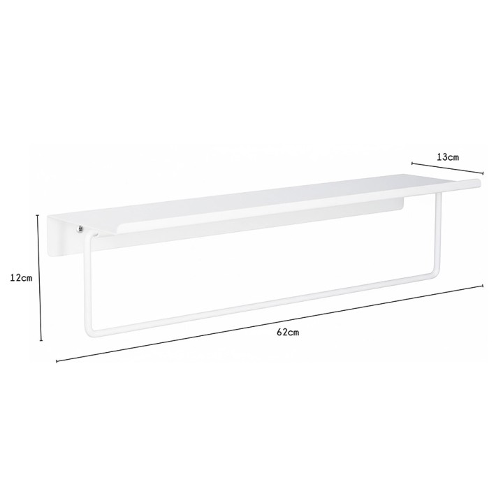 Étagère porte-serviette en métal - 62cm