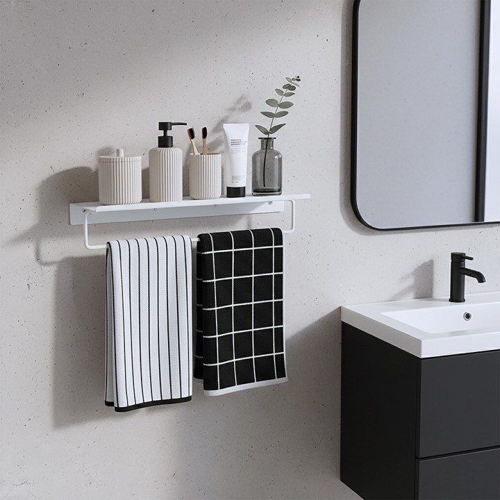 Étagère porte-serviette en métal - 62cm