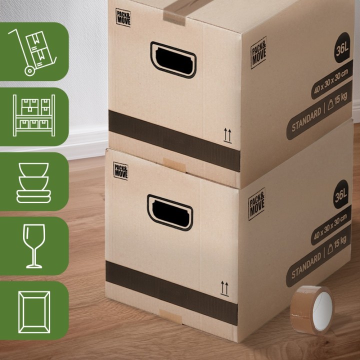 Cartons de déménagement livres 36 L | On Range Tout