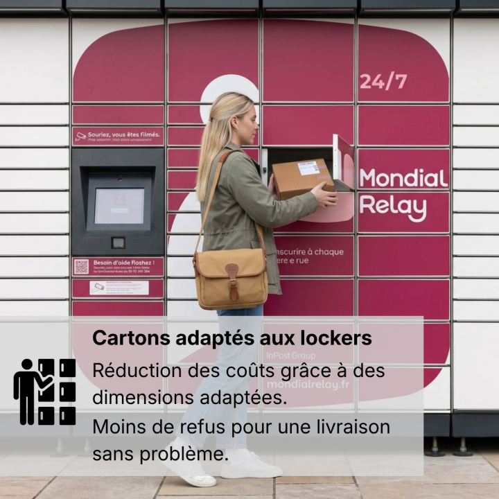 Caisses carton colis 31 x 22 x 20 cm | On Range Tout
