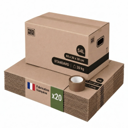 Cartons de déménagement standard 54 L | On Range Tout