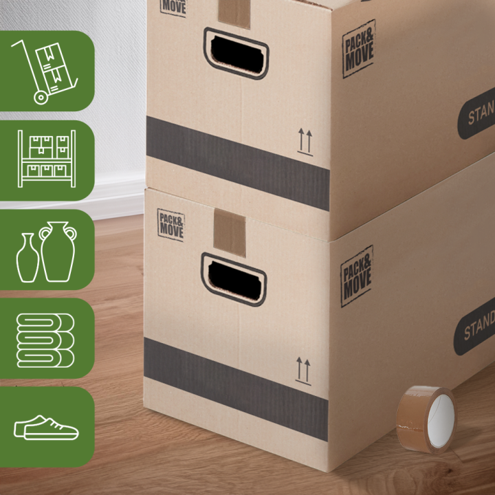 Cartons de déménagement standard 54 L | On Range Tout