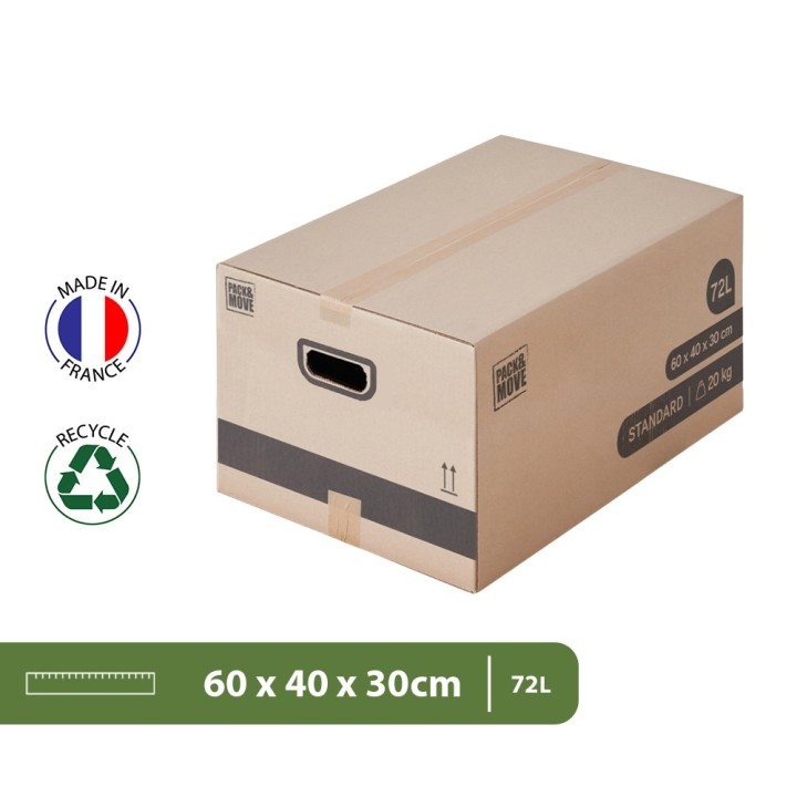 Cartons de déménagement 72 L grand format | On Range Tout