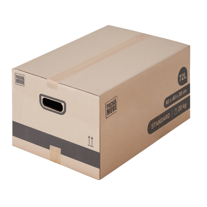 Detail of Cartons de déménagement 72 L, jusqu'à 20 kg + adhésif offert