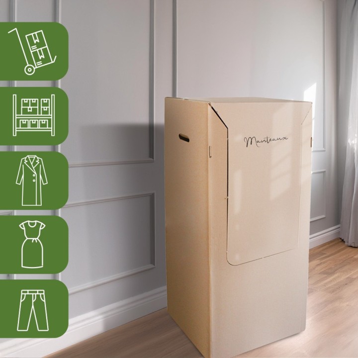 Carton penderie déménagement, 23 cintres | On Range Tout