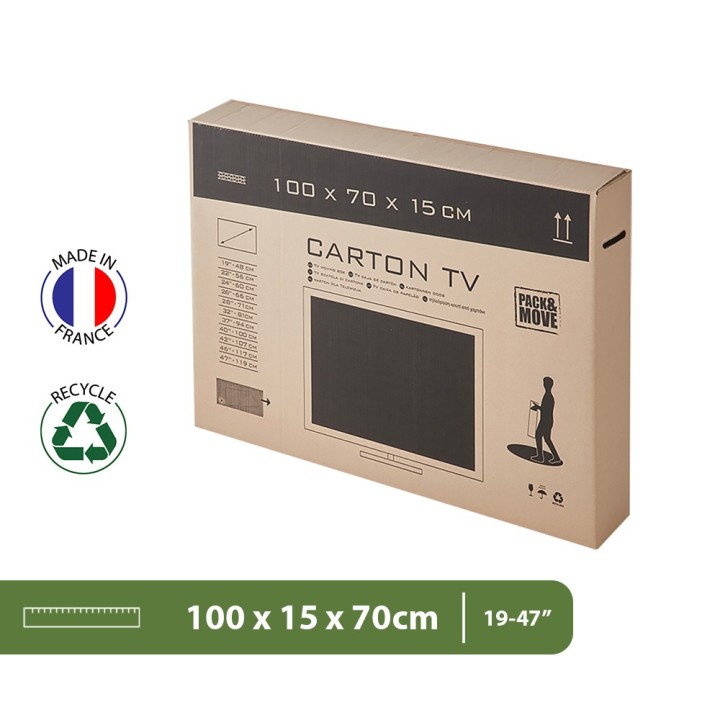 Carton TV de déménagement écran plat | On Range Tout