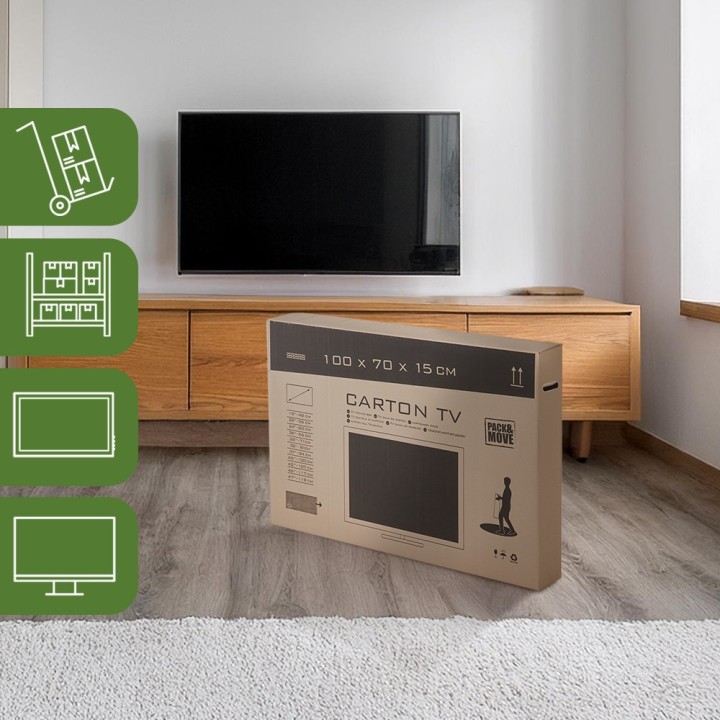 Carton TV de déménagement écran plat | On Range Tout