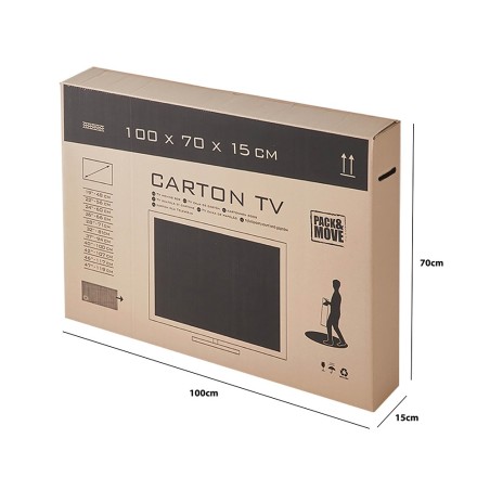Detail of Carton TV de déménagement double cannelure, écrans jusqu'à 119 cm