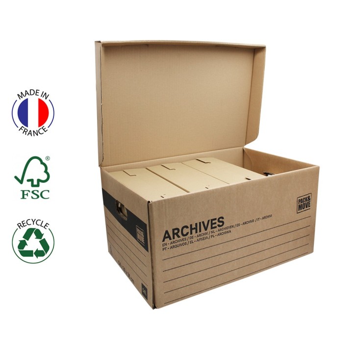 Kit archives M : 4 boîtes A4 + 1 caisse | On Range Tout