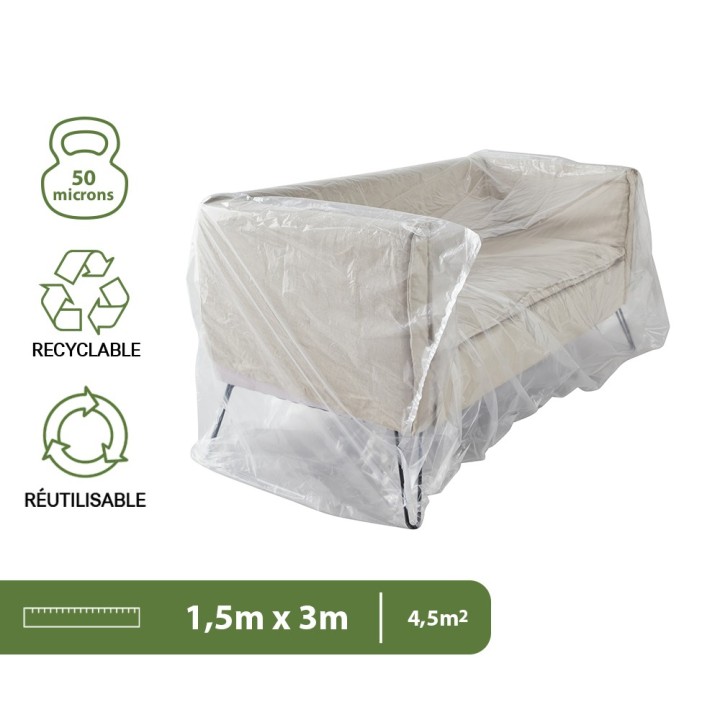 Housse de protection canapé 150 x 300 cm | On Range Tout
