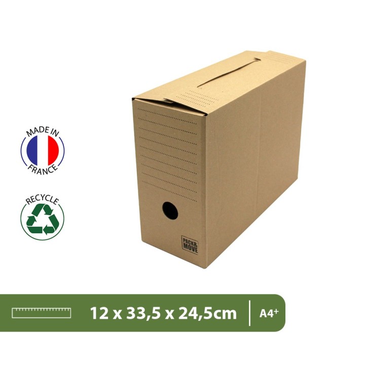 Boîtes d'archives A4 en carton, lot de 12 | On Range Tout