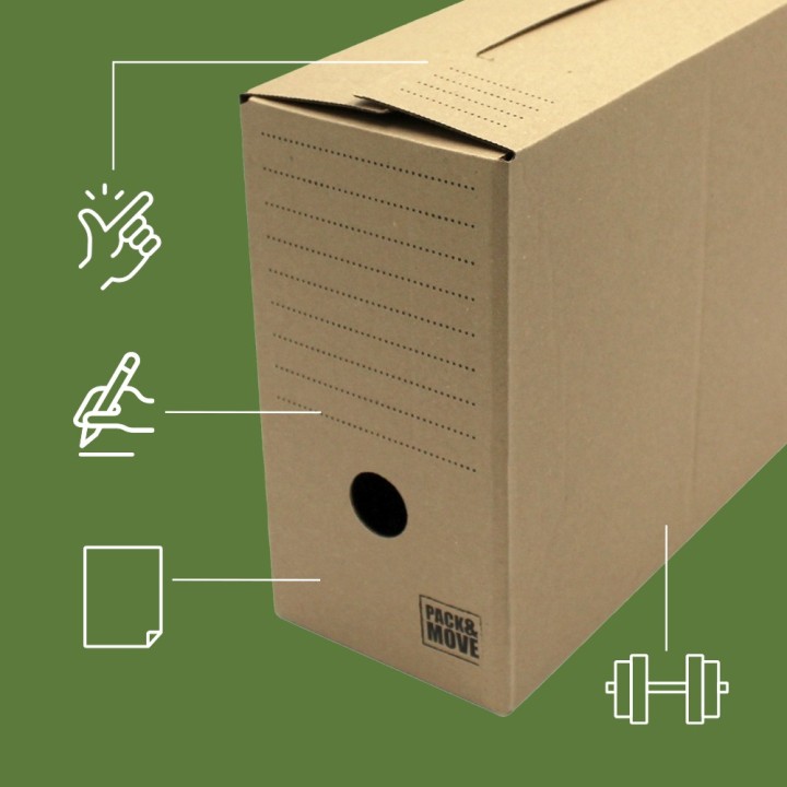 Boîtes d'archives A4 en carton, lot de 12 | On Range Tout
