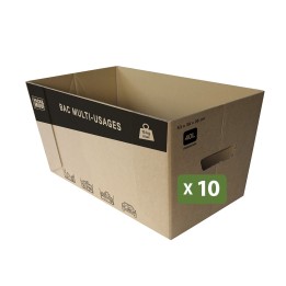 Caisses carton ouvertes 40 L, lot de 10 | On Range Tout