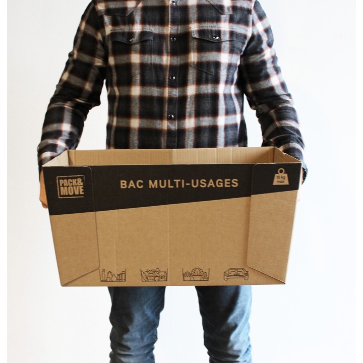 Caisses carton ouvertes 40 L, lot de 10 | On Range Tout