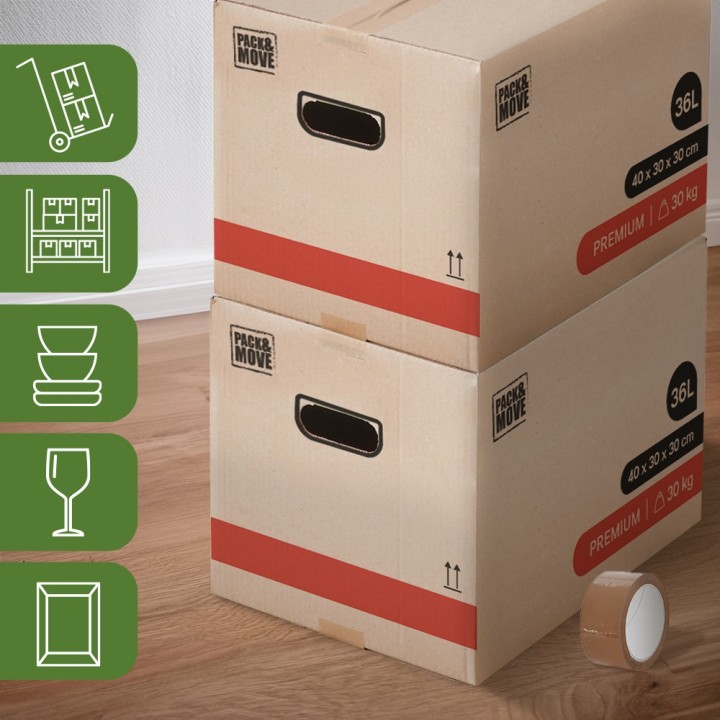 Cartons de déménagement premium 30 kg | On Range Tout