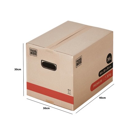 Detail of Cartons de déménagement premium 36 L ou 54 L, jusqu'à 30 kg, lot de 20