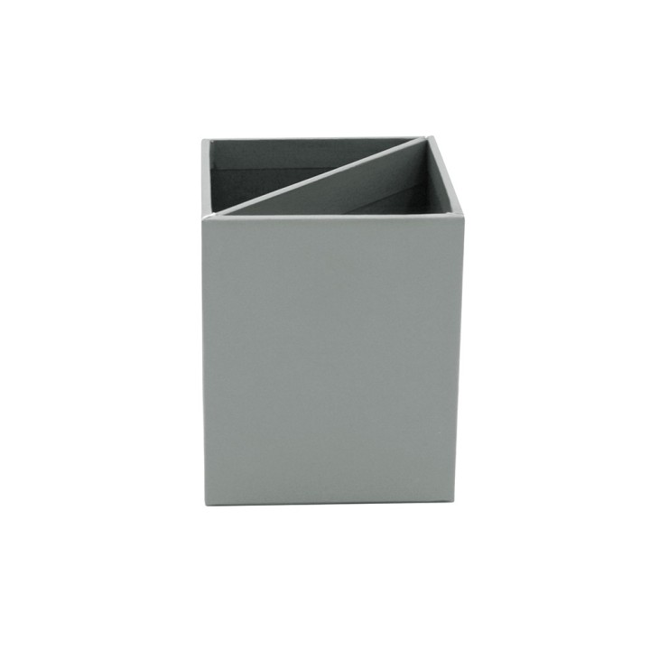Pot à crayons design gris