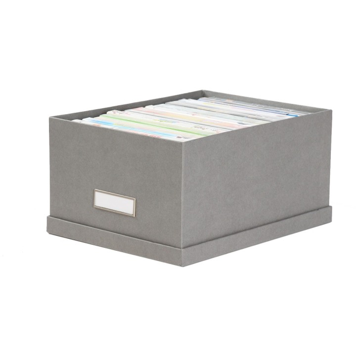 Boîte à DVD en carton gris - Rangement son et image
