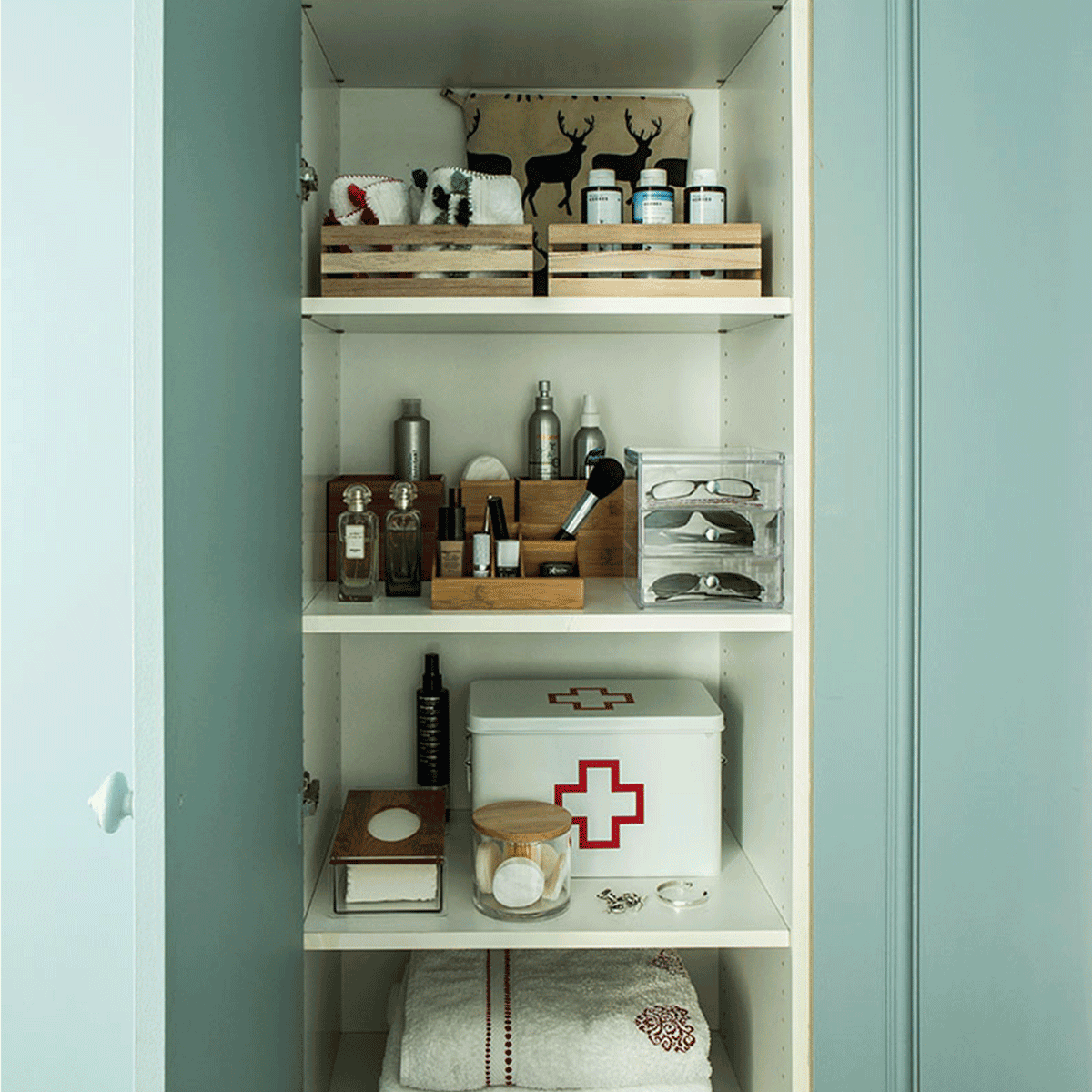 Boîte à pharmacie en métal blanc Rangement des médicaments