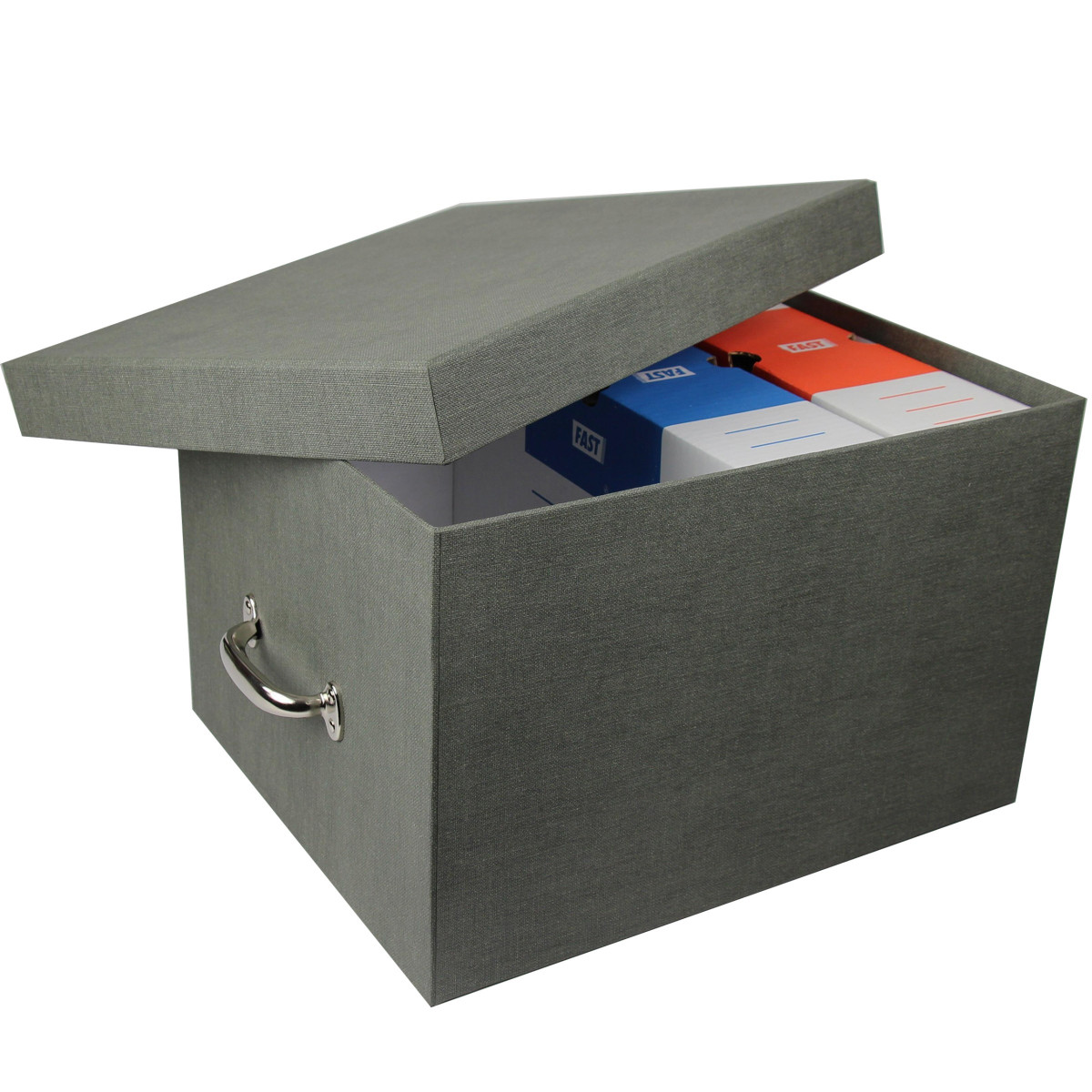 Conteneur Pour 5 Boites A Archives Carton Gris