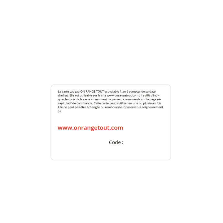 Carte cadeau 15€ - utile et originale