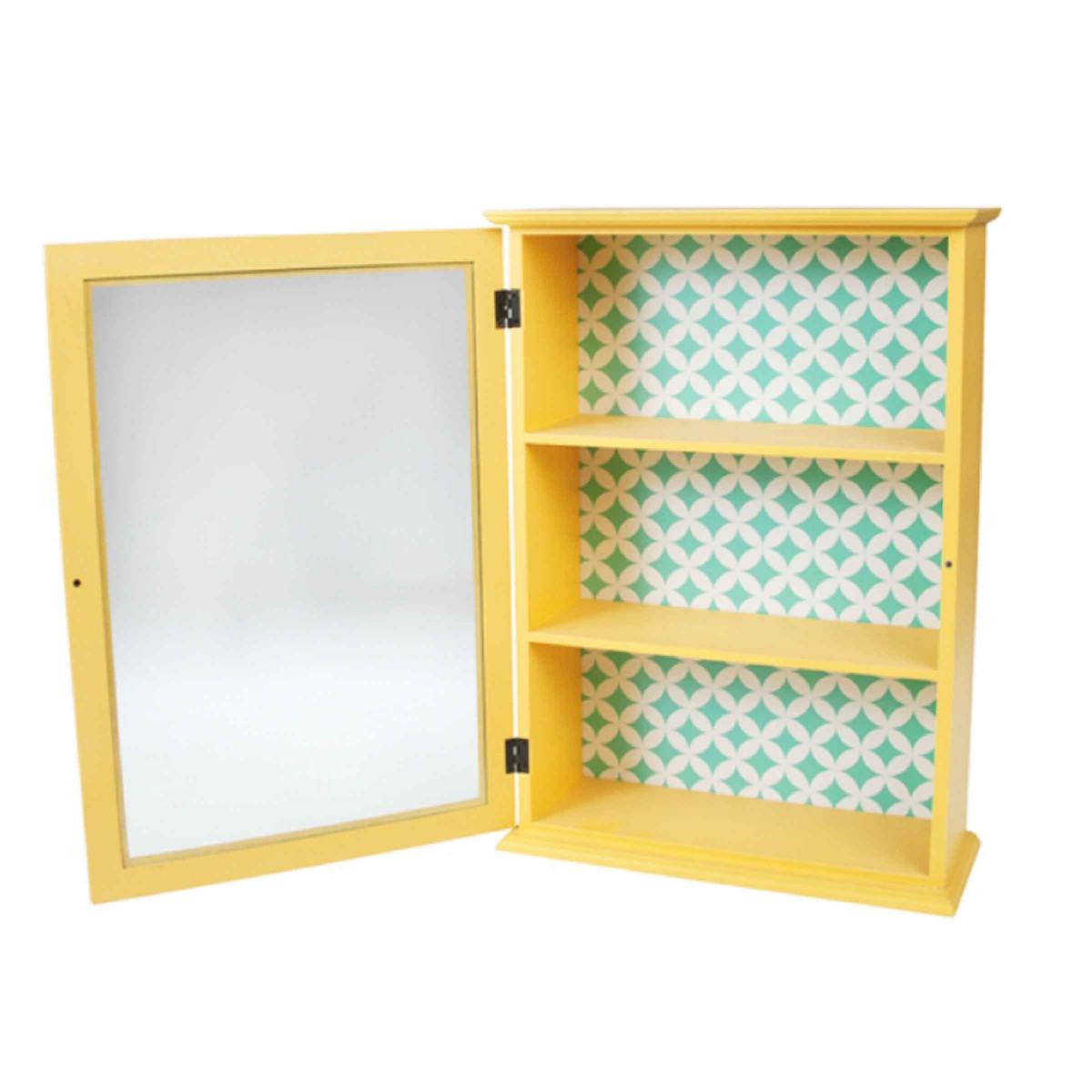 Petite armoire vitrée - jaune Petite armoire vitrée - jaune