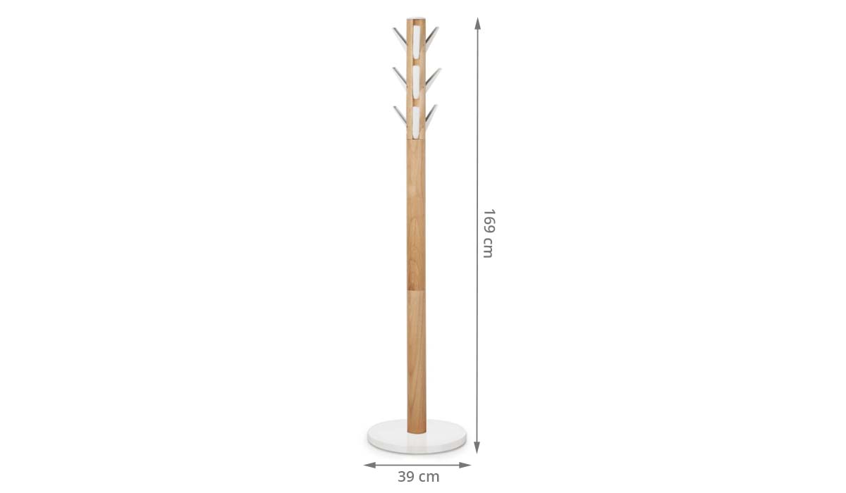 Porte-manteaux sur pied design - 9 patères rabattables