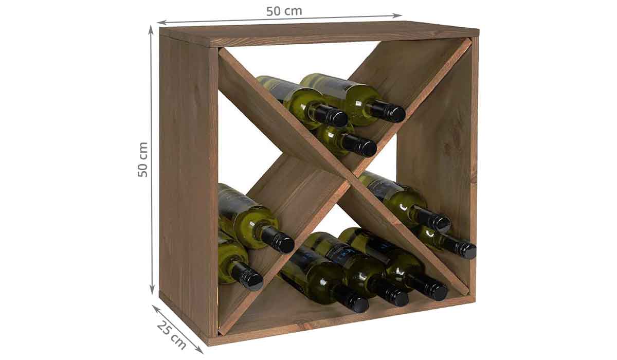Casier à bouteilles en bois empilable - Rangement cave