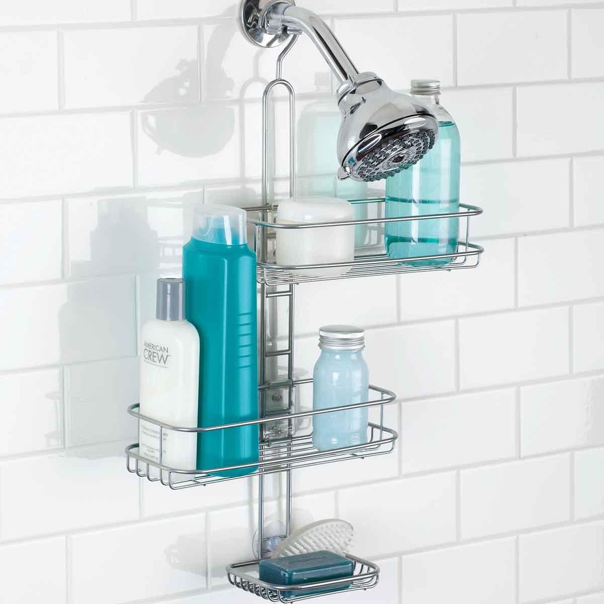 Etagère de douche ajustable en métal à suspendre Etagère de douche ajustable en métal à suspendre