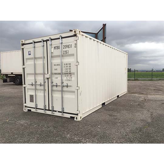container blanc